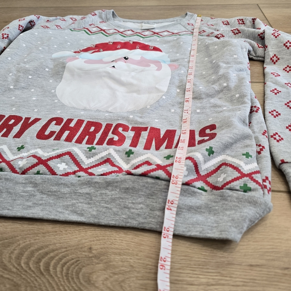rudolph the red nosed reindeer M (7-9) Sweatshirt Santa Holiday Christmas Xmas - Picture 7 of 8